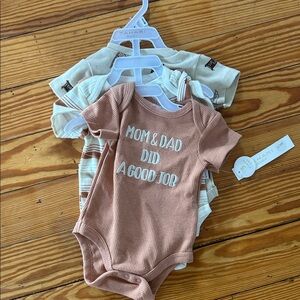 Tahari Kids Matching Set - Brown and Cream